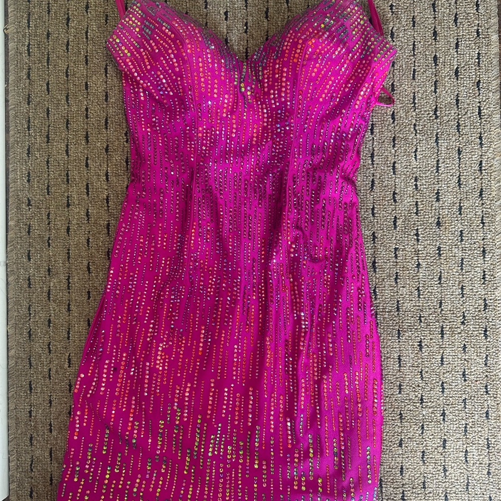 Johnathan Kayne Pink Sequin HC Dress. Beautiful. Only worn once. Strapless.